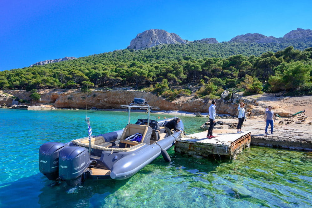 Aegina Poros Hydra Islands Rib Boat Day Cruise Crispy Local